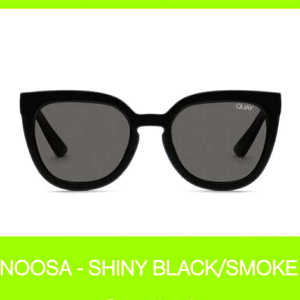Brand New Quay Noosa Sunglasses Shiny black / smoke cateye
